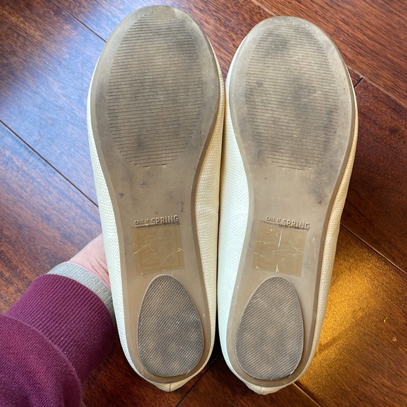 Call It Spring Women's Cream Flats - Picture 5 of 5